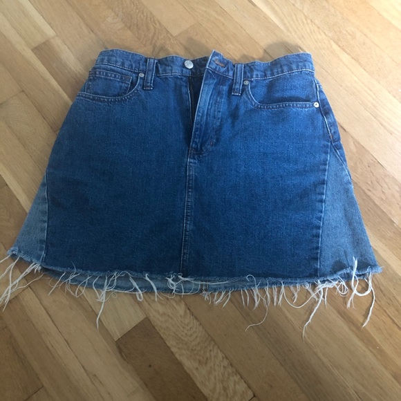 Madewell Rigid Denim A-Line Mini Skirt - Picture 3 of 8